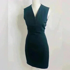 *NWOT* Ted Baker Saloted Dress in Black Wool blend sheath dress size 0.